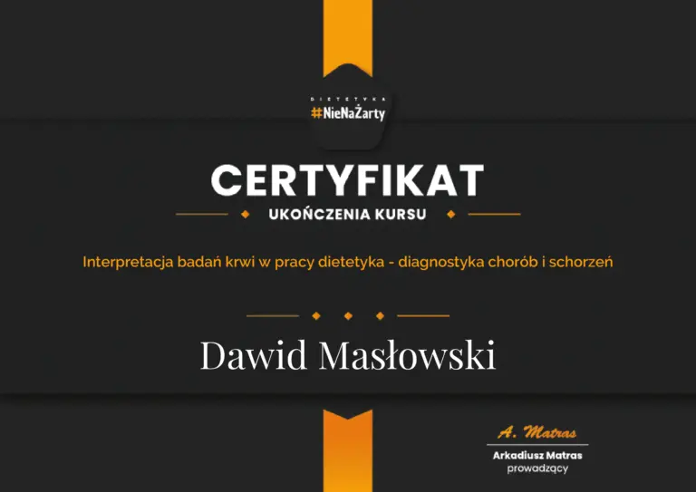 Certyfikat: Diagnostyka